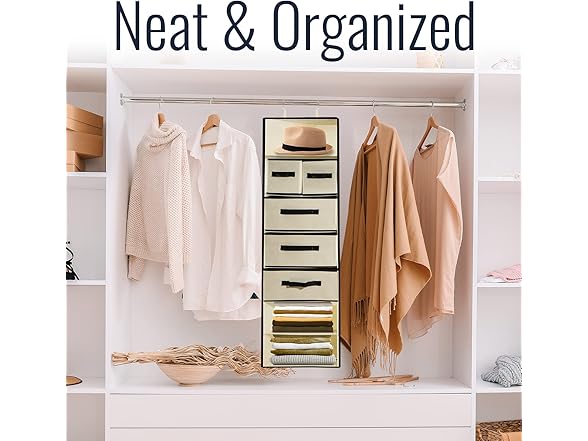 7-Shelf Closet Organizer w/ Drawers