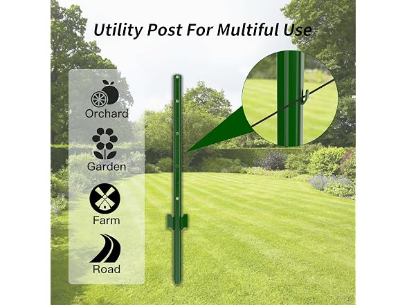 Fence Posts 6 Feet, Pack of 10