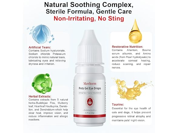 Hyaluronic Gel Eye Drops for Dogs & Cats