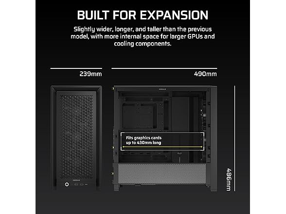 CORSAIR 4000D RS Frame Modular Mid-Tower PC Case
