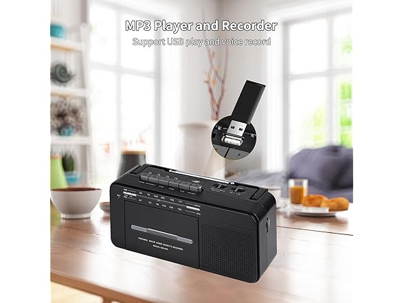 SEMIER Boombox MP3 Conversion Tape Player