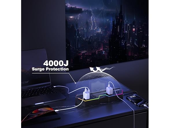 OviiTech 4000J Surge Protector Power Strip