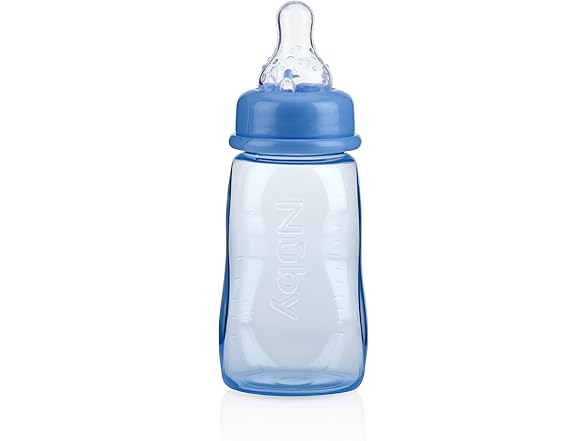 Nuby Standard Neck Tinted Feeding Nurser, 1 Count