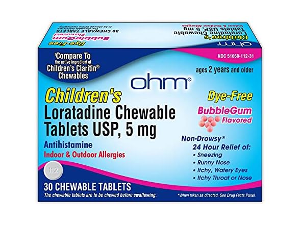 Ohm Kids Allergy Medicine, 30ct