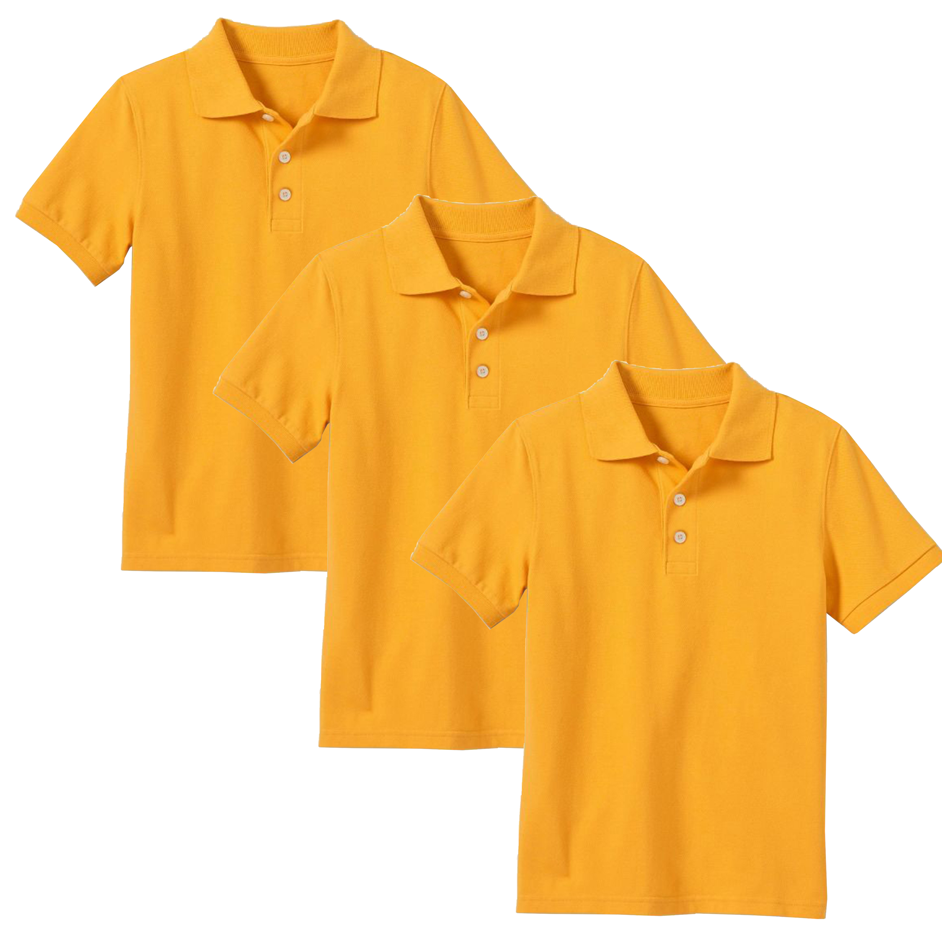 Boys 3PK Short Sleeve Uniform Polo - Gallery 24