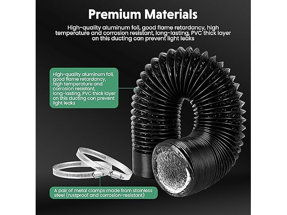 Dryer Vent Hose 12"x25' Black