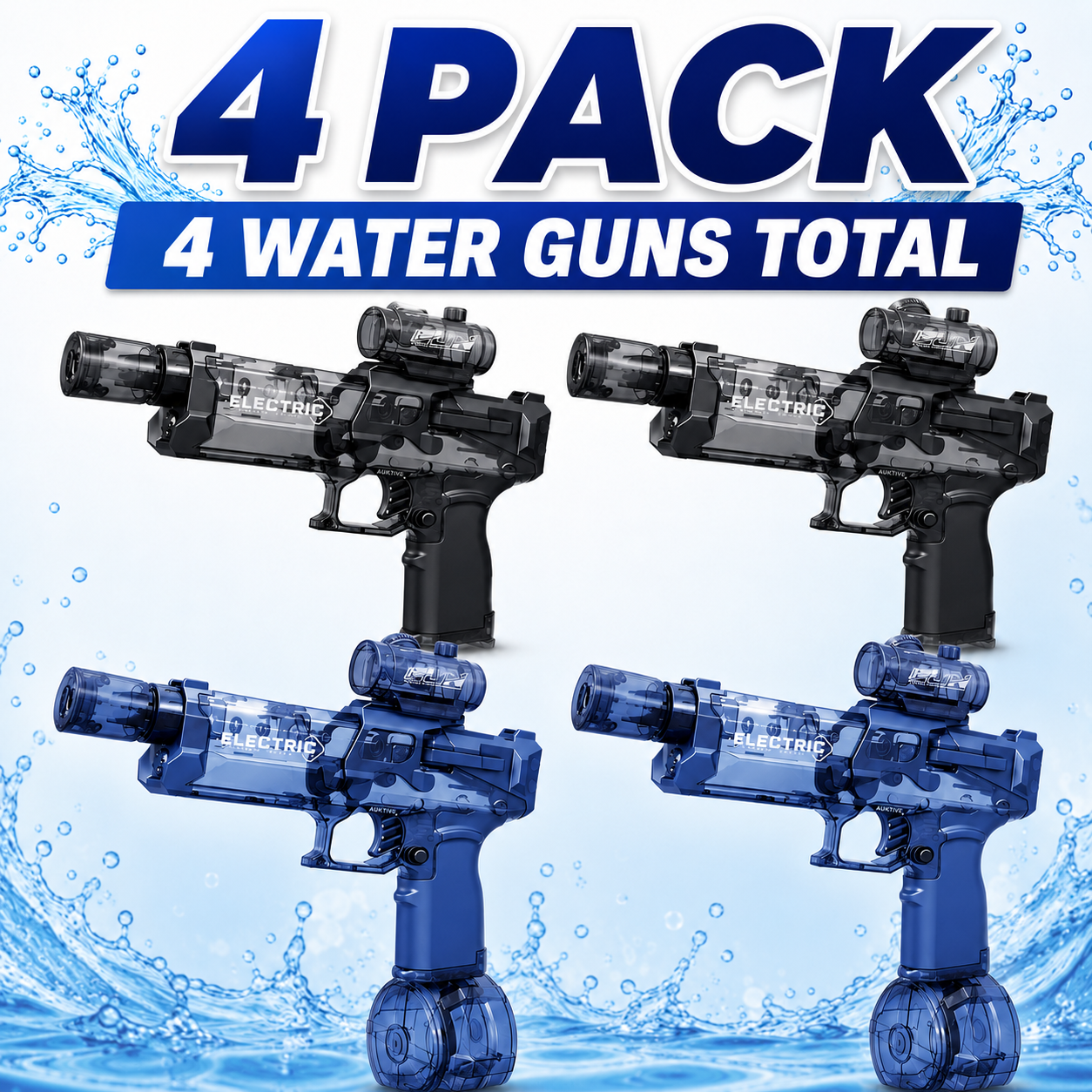 Electric Water Gun w/ LED Lights 4-Pack - Gallery 8