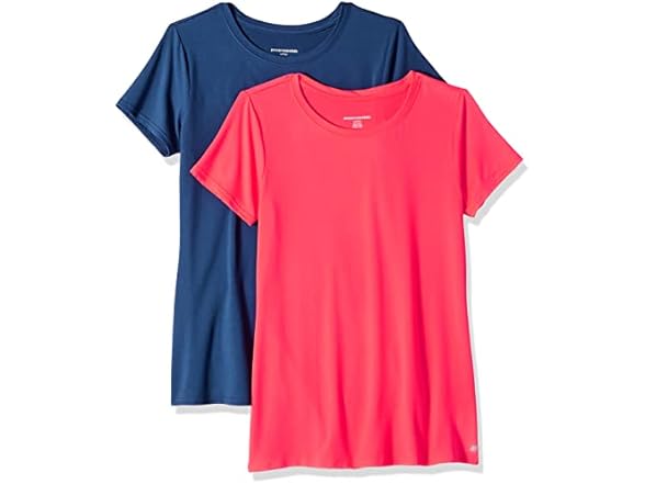 Amazon Essentials Women's Active Crewneck T-Shirt, 2PK
