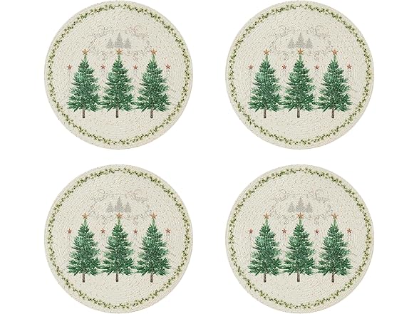 Avanti Linens - Round Placemat Set, 4 Piece Placemats