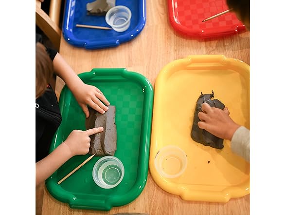 ECR4Kids Colorful Plastic Art Trays