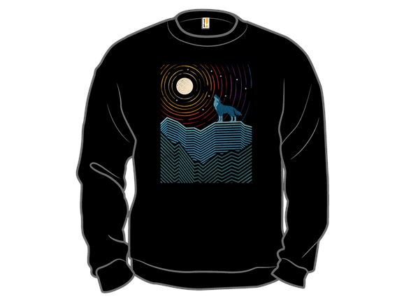 Geometric Wolf Howling at the Moon