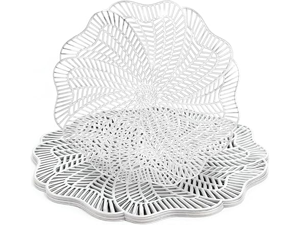 Fenyya Silver Round Placemat Set of 12