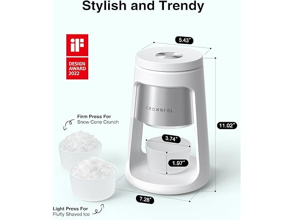 CROWNFUL Shaved Ice Machine