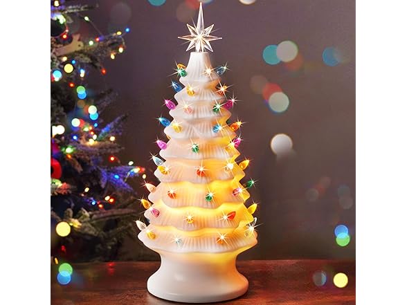 Lakumu 16.5" Table Top Christmas Tree, Hand Painted
