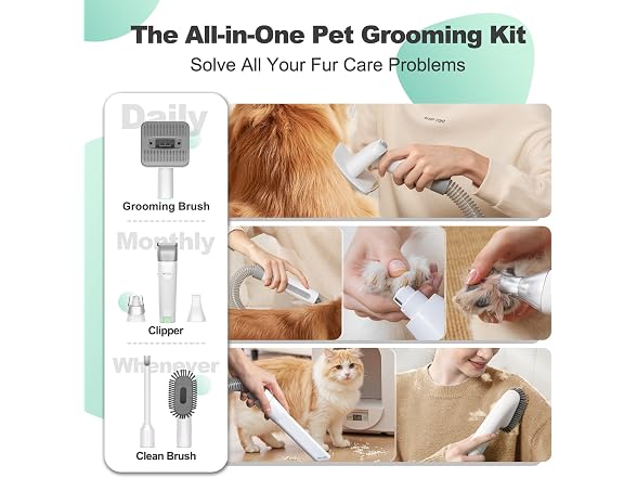 6-in-1 Dog Grooming Vacuum Kit