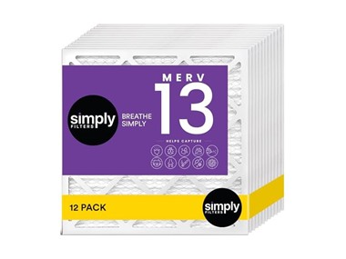 $77.99 Simply Air Filter, Merv 13, MPR 1500, 12 Pack dealfomo