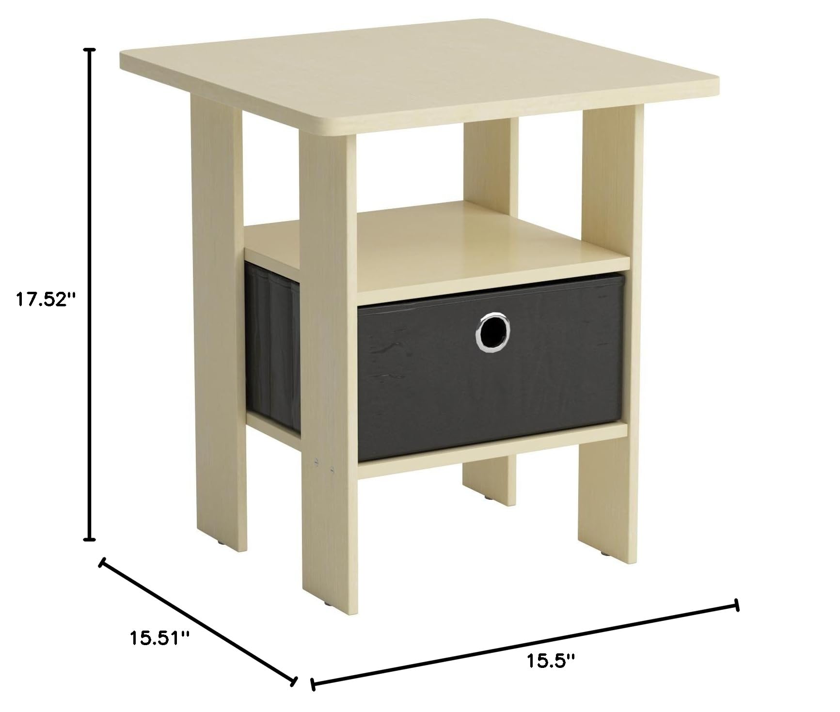 Furinno Side Table, French Oak - Gallery 22
