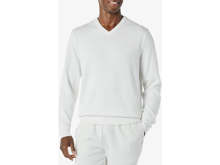 Amazon Essentials Men's Full-Zip Fleece Hoodie (Available in Big & Tall), White, Large