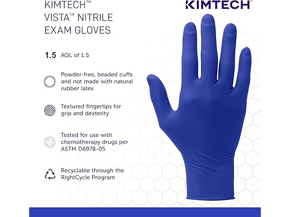 Kimtech Vista Nitrile Gloves XS 200ct Blue