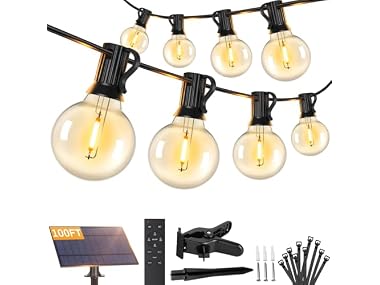 $24.99, Was $59.99, 58% Off! Brightever B0G4M1VT5F 100FT Solar String Lights Outdoor dealfomo