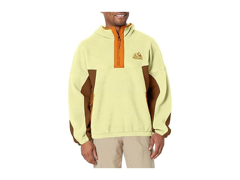 MARMOT Men's Super Aros Fleece Hoody Jacket, Wheat/Pinecone/Tangelo, X-Large