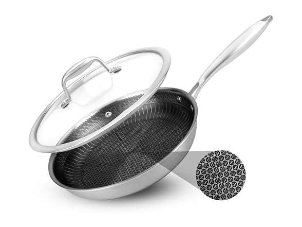 NutriChef 10" Stainless Steel Frying Pan