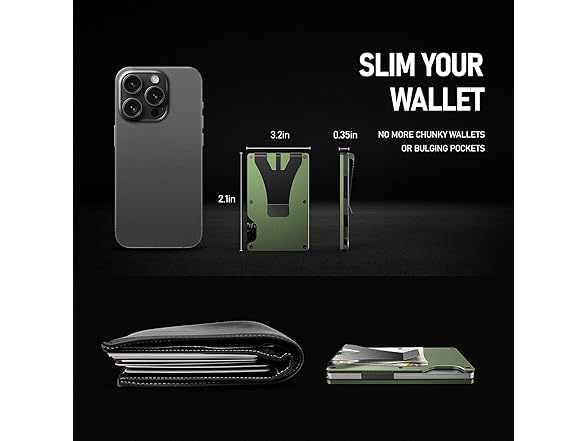 E-ink Air Wallet, Slim Wallet Built in Airtag Chip