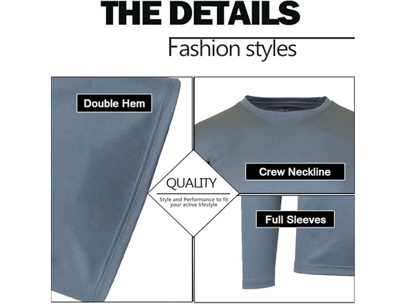 3Pk Mens L/S Performance Shirt