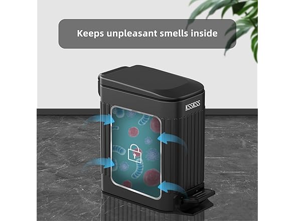 KSSKSS Small Bathroom Trash Can