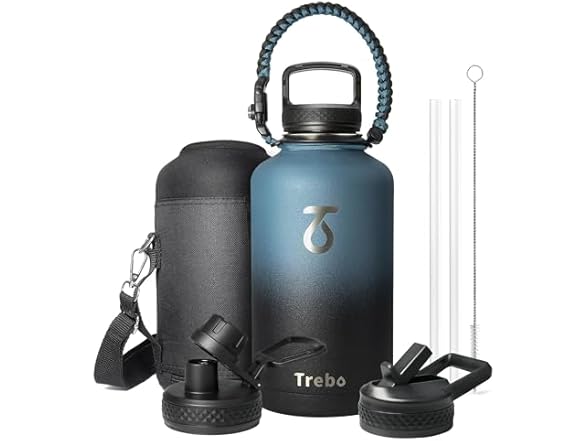 Trebo Water Bottle with Paracord Handle