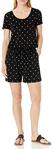 Amazon Essentials Womens Short Sleeve Scoop Neck Romper