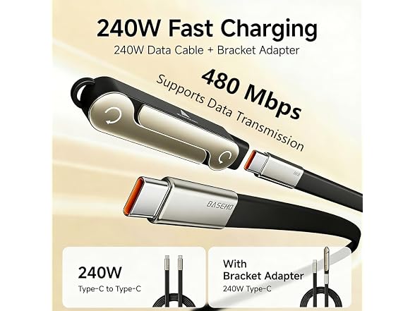 ENSFTF SIDEWAY Phone Charger 240W Cable