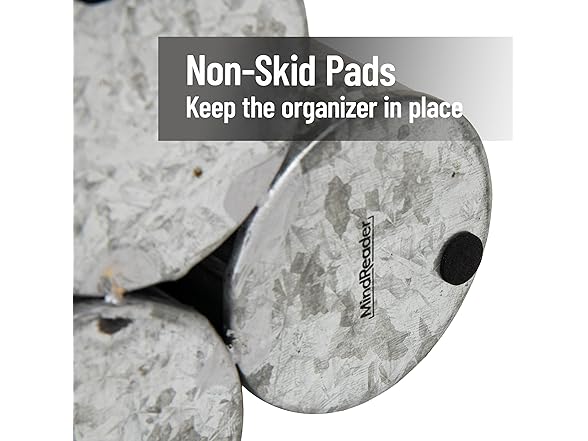 Mind Reader 3-Compartment Metal Organizer