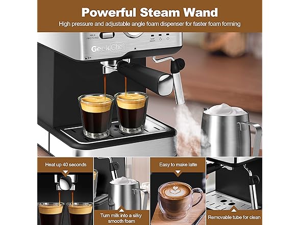 Espresso Machine 20 Bar 1.5L 950W SS