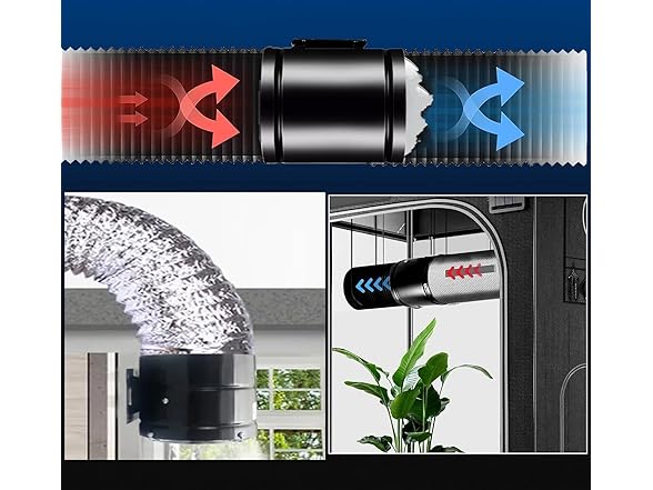 MEOZRI Inline Booster Duct Fan HVAC