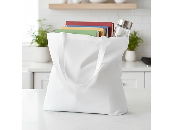 Fun Express DIY Poly Nonwoven White Tote Bags