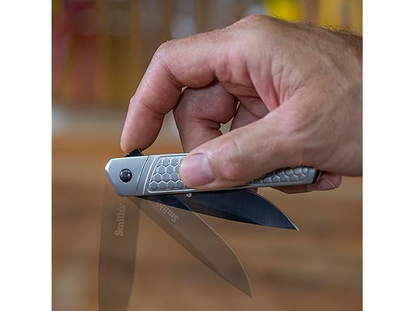 SMITH’S Gentleman’s Pocket Knife, Stainless Steel Handle