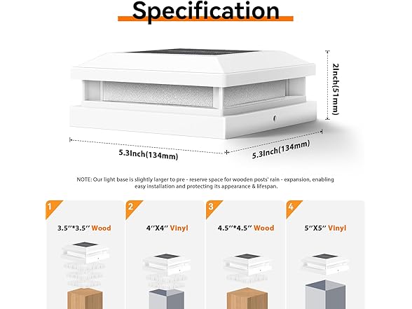 Brightever US W0288 White Solar Light 6 pack