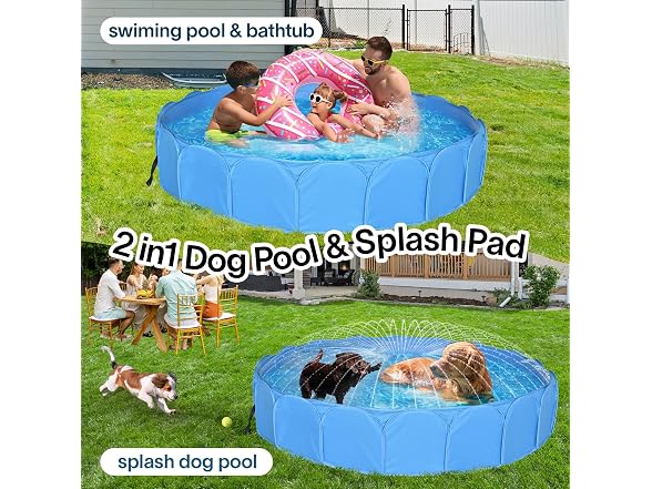 Collapsible Sprinklers Pool for Pet - Foldable