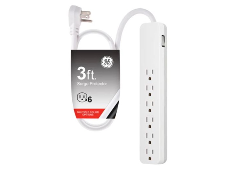GE GE-62688-N GE 6-Outlet 3ft. Surge Protector, White