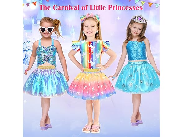 OHARLOBE Princess Dresses Costume for Girls