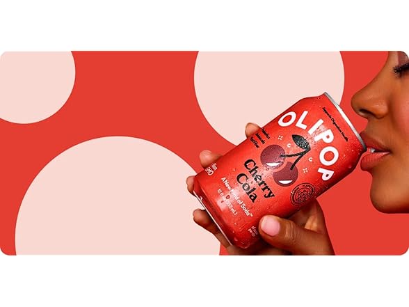 1CT OLIPOP Cherry Cola Prebiotic Soda, 12 OZ