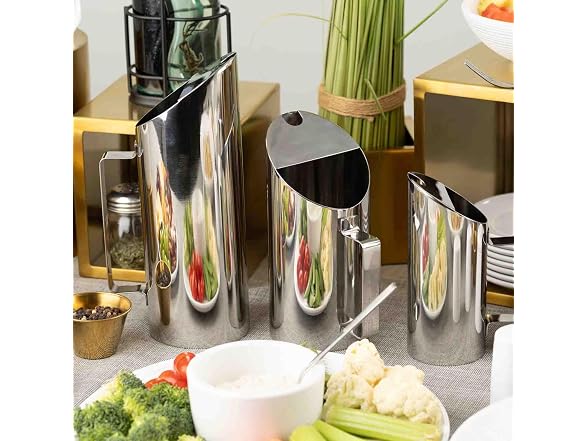 TableCraft 12813 Premium Stainless Steel Pitcher 1 Liter / 34 oz 