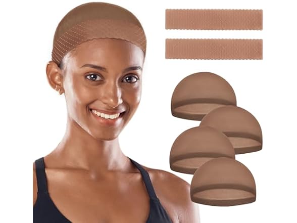 Yuest Silicone Wig Grip Band Brown 2pk