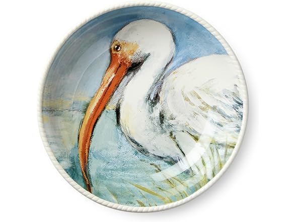 Coastal Birds 9-Inch SOUP/CEREAL BOWLS SETof 4