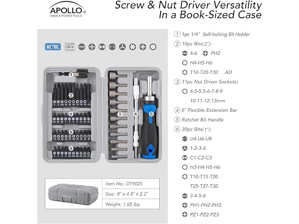 Apollo Apollo Tools 54-Piece Screwdriver & Nut