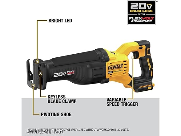 DEWALT DCS386B FLEXVOLT 20V MAX Reciprocating Saw