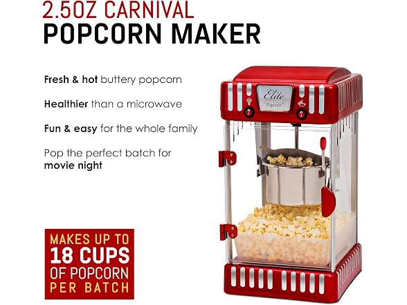 Elite Gourmet Kettle Popcorn Popper