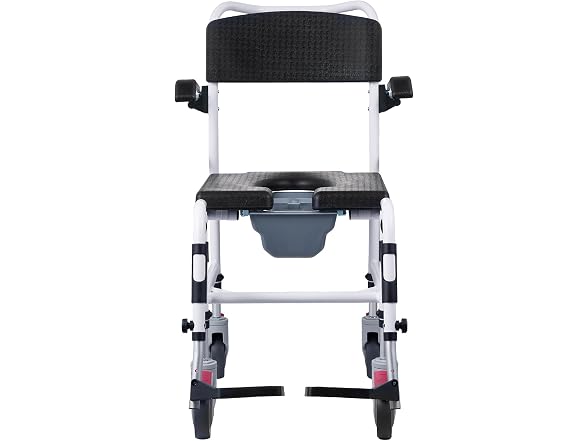 Shower Commode Wheelchair with 4 Lockable