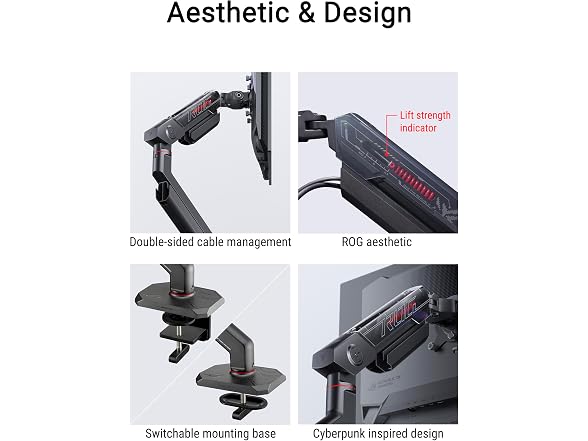 ROG Ergo Monitor Arm, Up to 49 Inch